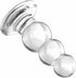 Transparent Anal Beads Butt Plug Adult Toys Masturbators Sex Tools with Safety Bottom, Glass Anal Plug Dildo