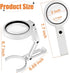 30X 10X Magnifying Glass with Light and Stand, Foldable Handheld for Seniors Reading and Close Work
