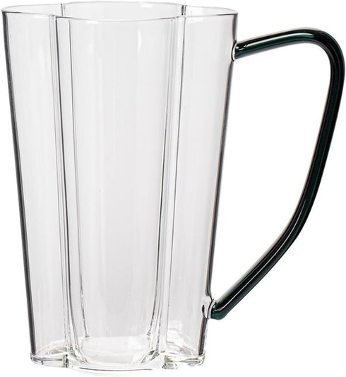 XJOYSL7921 Glass Cups Four-leaf Clover Shaped Drinking Glass with Handle, Clear Borosilicate Mugs