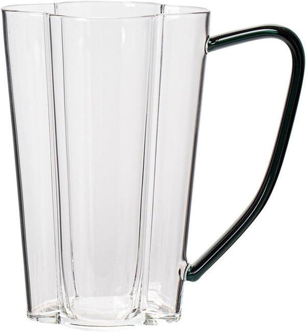 XJOYSL7921 Glass Cups Four-leaf Clover Shaped Drinking Glass with Handle, Clear Borosilicate Mugs