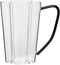 XJOYSL7921 Glass Cups Four-leaf Clover Shaped Drinking Glass with Handle, Clear Borosilicate Mugs