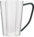 XJOYSL7921 Glass Cups Four-leaf Clover Shaped Drinking Glass with Handle, Clear Borosilicate Mugs