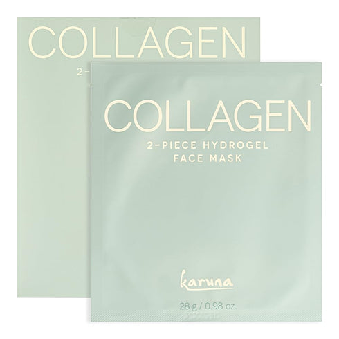 Karuna Skin COLLAGEN Face Mask Sheets, Hydrogel 2-Piece, Age-Defying, Hydrating, Rejuvenating Skin Care Essential