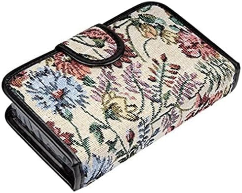 Floral Pill Case Box - 14 Day Pill Holder & Medication Organizer, Travel Case with 4 Compartments for Each Day