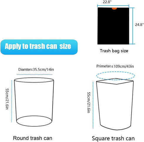 10 Gallon Drawstring Trash Bag, 0.9 Mil, 90 Count (Black, 10 Gallon)