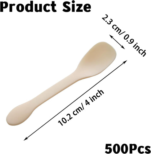Hokeding 100PCS Tasting Spoons Ice Cream Dessert Taster Spoons Plastic Mini Spoons Disposable Dessert Spoons for Ice