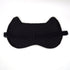Sun Kea Women Girls Silk Eye Mask, Cute Cat Sleeping Eye Cover for Shift Work Nap Blindfold (Purple)