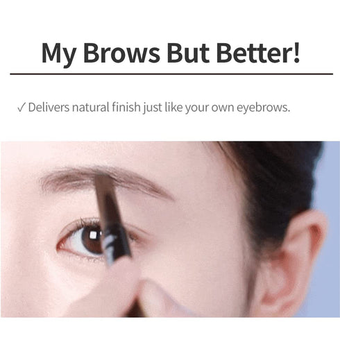 ETUDE Drawing Eye Brow #2 Gray Brown 21AD - Long-Lasting Eyebrow Pencil for Natural Daily Look, K-beauty