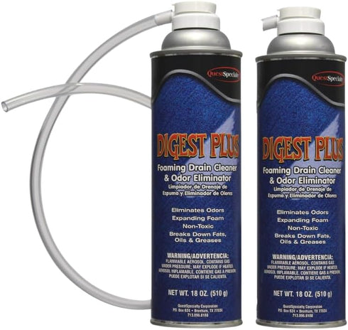 DIGEST PLUS Foaming Drain Cleaner and Odor Eliminator, 2 Count