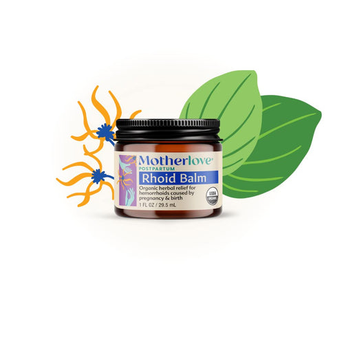 Motherlove Mom's Bottom Balm, 1 oz Organic Herbal Salve for Pregnancy & Postpartum