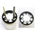 Nail Art Brush Cleaner Cup - 1 Piece Holder Remover for UV Gel Pen Polish with Multiple Size Slots, Black Lid