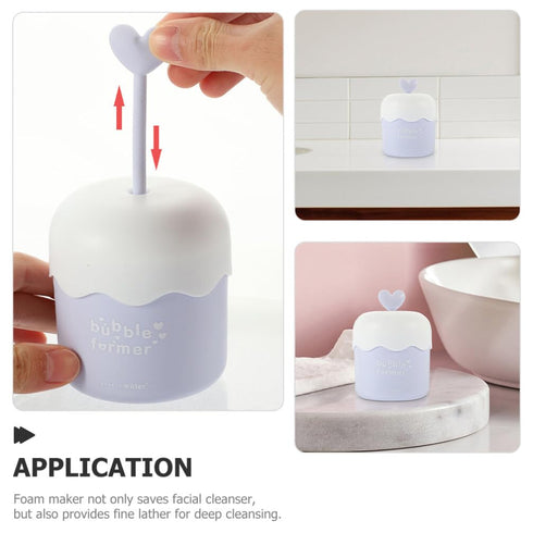 Ipetboom Face Foam Maker: Rich Marshmallow Whip Maker Skincare Tool for Facial Cleansing for Her Blue