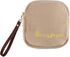 Reusable Sanitary Napkin Pads Storage Bag for Women, Soft Touch Velvet with Matching Clip Lanyard (Khaki Velvet)