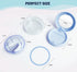 Leak Proof Dental Retainer Case for Travel, Denture Cleaning Case with Mirror, Blue