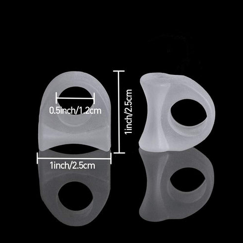 Welnove 10 Pack Toe Separators Gel Toe Spacers for Bunions, Overlapping Toes, and Pain Relief Pads - Clear