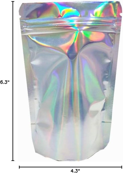 50 Pieces 4.3x6.3 inch Resealable Stand Up Zipper Lock Bags, Heat Seal Pouches for Food Storage