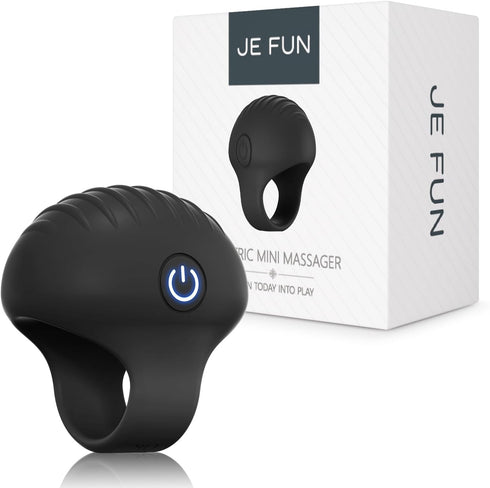 JE FUN Portable Finger Massage Ball, Multifunctional Waterproof Rechargeable Mini Massage Tool (Black)