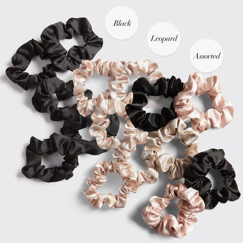 Kitsch Leopard Prints Satin Scrunchies for Women, No Crease Hair Ties for All Hair Types, 5 Pcs