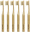 Gaia Guy Natural Bristle Bamboo Toothbrush for Kids, Compostable & Biodegradable, 6-Pack