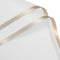 MECCANIXITY 10 Pcs Gold Edge Flower Wrapping Paper - White 22.8x22.8 Inch Waterproof for Florist Bouquet Supplies