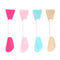 4 Pcs Mask Applicator Silicone Face Brush for Mud Cream, Clay Mask, DIY Skin Care Tool (Red+Pink+Yellow+Blue)