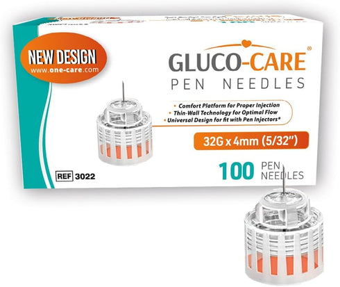 Pen Tips 32G x 5/32’’ (4mm), Universal Fit, Sterile, 100/bx, Optimal Skin-Contact Base