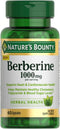 Nature's Bounty 1000mg Berberine Capsules, 60 Count - Support Heart Health, Maintain Cholesterol, Triglyceride & Blood