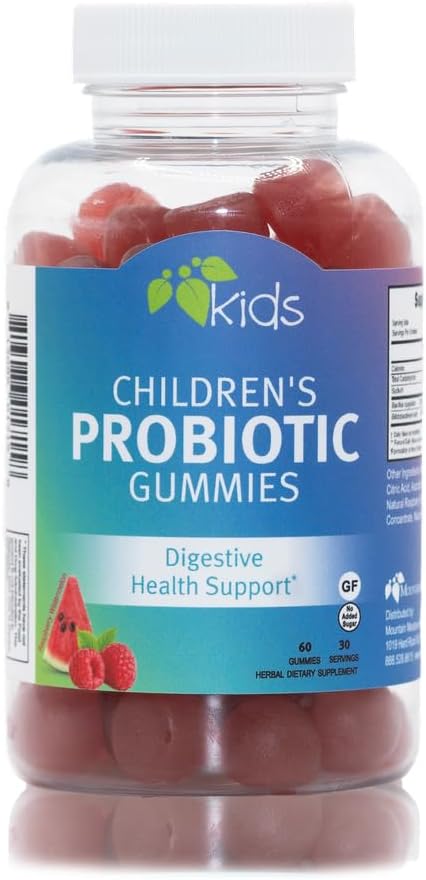 Mountain Meadow Herbs Children’s Probiotic Gummies for Kids, 60 ct | Digestive & Immune Support, Ages 3+, No Added Sugar