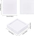 BENECREAT 6Pcs White Gemstone Display Box with Clear Window, Gift Boxes for Jewelry, Diamond Packing (2.8"x2.8"x0.8")