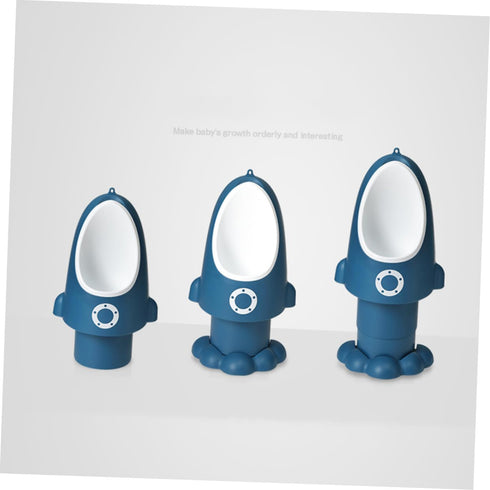 LOLIPPYY Adjustable Rocket Urinal Potty for Boys Fun and Easy Toilet Training Cute Cartoon Design Deep Sea Blue