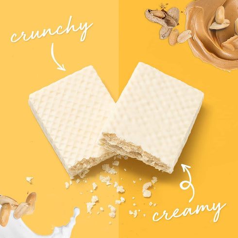 Power Crunch Protein Wafer Bars, High Protein Snacks, Peanut Butter Crème, 1.4 Ounce, 12 Count