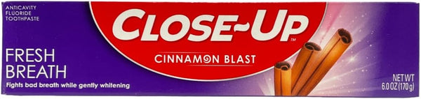 LOQFA Close-Up Toothpaste, Refreshing Red Gel, Anticavity Fluoride, Cinnamon, 6 Oz (Pack of