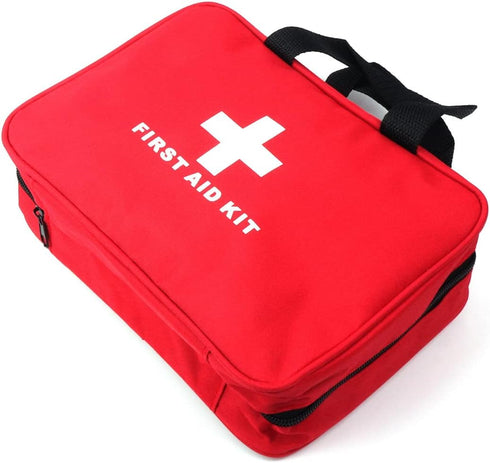 First Aid Bag, Empty Medical Storage Kit Red Trauma Bag for Emergency First Aid Kits, Car Workshop Cycling Outdoors