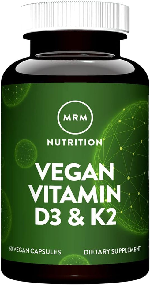 MRM Nutrition Vegan Vitamin D3 & K2, Bone + Immune Health, 60 Servings