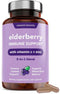 Vitamin Bounty Organic Elderberry Capsules for Adults - Immune Support with Vitamin C, Zinc & Echinacea - 60 Capsules