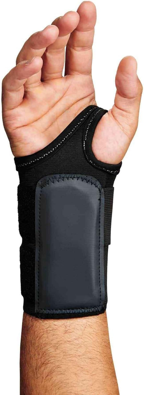 Ergodyne ProFlex 4010 Double-Strap Left Wrist Support, Small, Black