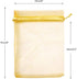 G2PLUS Gold Organza Bags, 4×6 Inches, 100PCS with Drawstring, Sheer Mesh Jewelry Pouches for Christmas