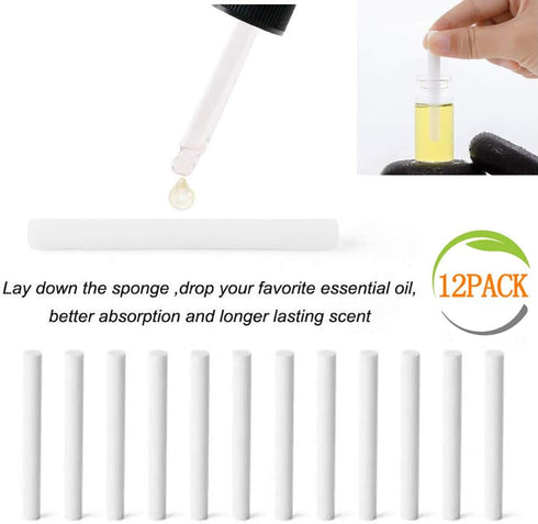 Car Diffuser Vent Clip Pack of 2 with 12 Refill Sticks, Essential Oil Diffuser Car Aromatherapy