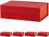 5 Pcs Red Magnetic Gift Box for Presents, 10.8x7.5x3.5 Inches, Luxury Collapsible Box for Wedding, Birthday