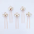 Wedding Hair Pins for Bride, 5PCS Rose Gold Decorative Hair Pins with Rhinestone
