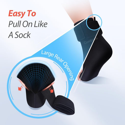 Ankle Ice Pack Wrap - Reusable Gel for Pain Relief, Hot Cold Compression for Plantar Fasciitis, Swelling