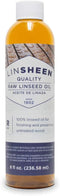 Raw Linseed Oil – Flaxseed Wood Treatment Conditioner for Rejuvenating Wood Furniture, Decks, Cutting Boards, 8 oz