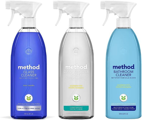 Natural Surface Cleaning Spray, 28oz Variety Pack, Shower Cleaner, Glass + Surface Cleaner, Tub + Tile Cleaner