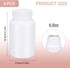 Empty Plastic Pill Bottle Medicine Bottles with Smooth Screw Lid for Liquid Solid Powder (200cc 4pack)