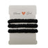 MAXFEEL 100% Pure Muberry Silk Hair Scrunchie - Small Silk Scrunchy Skinny Hair Ties, Black (3 Pack)