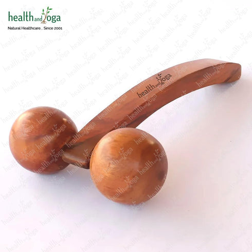 SoulGenie HealthAndYoga NatureSooth Wooden Massage Roller Wood Therapy Massage Tools Handheld Calf and Leg Massager
