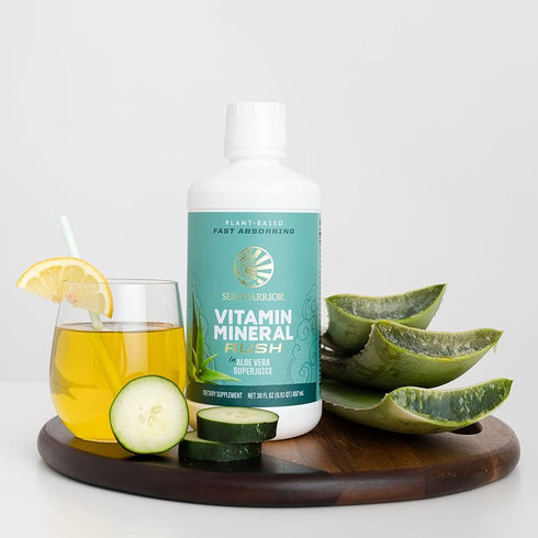 Sunwarrior Liquid Multivitamin & Minerals with Aloe Vera for Men and Women | 30 Fl Oz | Vegan, Gluten Free, Sugar Free