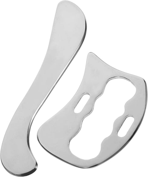 Stainless Steel Muscle Scraper and Face Massage Board Set, Myofascial Release Tool