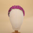 Sither Bridal Crystal Headband for Wedding Party Silver Large Crystal Headpiece Hair Accessories for Bride Hair Clips for Prom Party Gift (purple red)