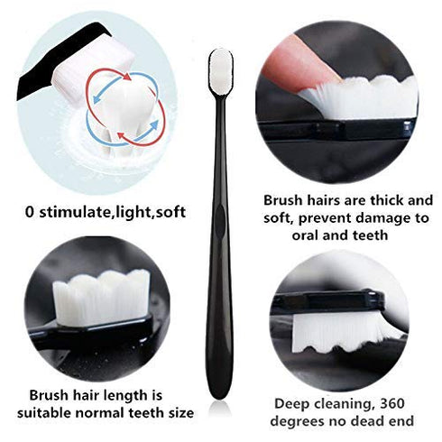 hongjin 15000 Extra Soft Toothbrush, Ultra Soft-bristled Adult Toothbrush Micro Nano Floss Bristle Good Cleaning Effect